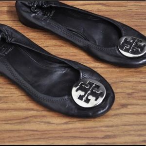 Price reduced!! Black Tory Burch flats size 8 used